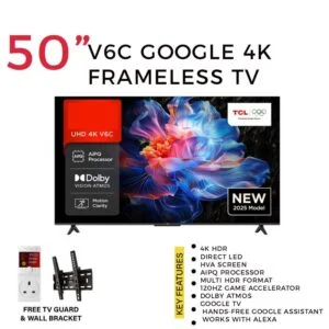 TCL V6C 50 Inch Direct LED TV 4K HDR Smart TV